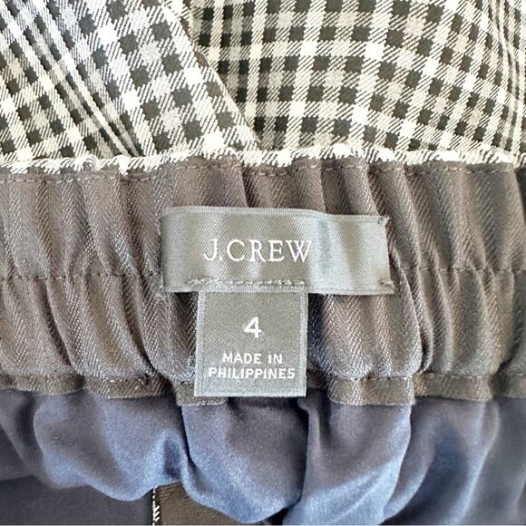 J. Crew Pants Women Pull-on Straight-leg Check Slim Fit Career Office Business 4 - Picture 6 of 7
